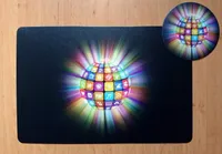 Schreibtischunterlagen Set 40 x 60 cm Apps mit Mousepad 20 cm rund