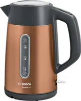 Bosch Wasserkocher TWK4P439 Elektro, 2400 W, 1,7 L, Edelstahl, Kupfer, 360° drehbarer Boden