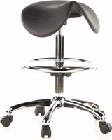 hjh OFFICE Sattelhocker TOP WORK 13 Rollhocker Arbeitshocker, Ergonomischer Hocker für Büro Praxis Homeoffice, Hartschaum