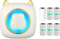 Mini termotiskárna Bluetooth fototiskárna, 203 DPI pro obrázky, štítky, účtenky, okamžité samolepky s 1 rolí termopapíru + 5 samolepicích papírů