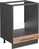 Vicco Herdumbauschrank Fame-Line, 60 cm ohne Arbeitsplatte, Goldkraft Eiche/Anthrazit