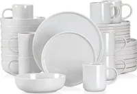 Tafelservice Steingut, vancasso SESAM Geschirr-Set, 32-tlg Kombiservice, mit Kuchentellern, Flachtellern, Becher und Schalen für 8 Personen