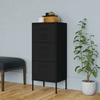 Prolenta Premium - Lagerschrank Schwarz 42,5x35x101,5 cm Stahl