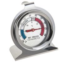 SIDCO Kühlschrankthermometer Edelstahl Thermometer Kühlschrank Gefrierschrank analog