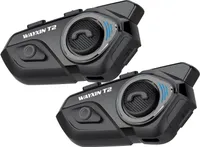 2-Pack WAYXIN T2 Motorrad Headset ,Intercom Motorrad Kommunikationssystem für 15 Stunden Arbeitszeit Helm Headset Motorrad Bluetooth Headset mit 100m Reichweite Headset Motorradhelm mit Gegensprechanlage
