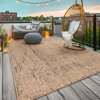 TT Home In-& Outdoorteppich Wetterfest Terrasse Uni Moderner Boho Abstrakt Größe 240x340 cm
