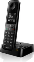 Telefon Philips D4751B/01 - Wyświetlacz 4,6 CM - Bezprzewodowy - Z automatyczną sekretarką - Doskonały dźwięk - Czarny