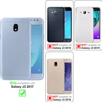 Pokrowiec Cadorabo do Samsung Galaxy J3 2017 z brązowym etui na telefon komórkowy z magnetycznym zamknięciem
