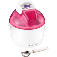 LAGRANGE 409021, Traditionelle Eismaschine, 1,8 l, 45 min, 1 Becken, Pink, Weiß, 200 mm