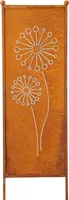 Edelrost Sichtschutz Pusteblume 116 x 32 cm Gartenstele Rostwand Rost Wand Stele Deko
