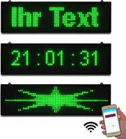 LED-Laufschrift 67x19 cm Grün WiFi Wlan App Innen P10 I Lauftexte programmierbar