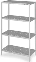 Regály s perforovanými policami, 700x600x1800 mm, zvárané