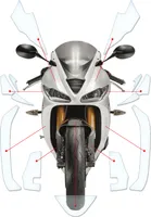 Lackschutzfolie Steinschlagschutz passend für Triumph Daytona 675 2013-2016