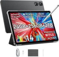 Blackview Tab 16 Pro Gaming Tablet 11 Zoll, 16(8+8) GBRAM + 256GBROM(1TB TF), Android 14 AI Tablet 2K 2000 x 1200 IPS, Octa-Core, 8MP+13MP, 7700mAh/4G