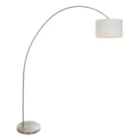 Steinhauer Stehleuchte Solva 1-flammig Silber Matt 170x35cm