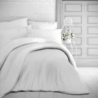 Kvalitex pościel satynowa w paski WHITE 200x220 2x70x90