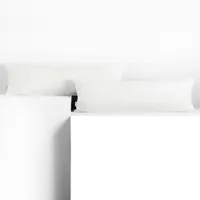 Seitenschläferkissenbezug 2er Set 20x120 cm Kissenbezug Kissenbezüge Baumwolle Seitenschläfer Stillkissen Weiß