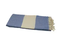 Saunatuch Hamamtuch Pestemal "Zickzack" blau