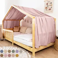 Betthimmel aus Musselin - Hausbett Deko für Mädchen & Jungen