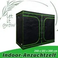 Grow Zelt für Pflanzen Zuchtzelt Gewächshaus Box Garten Anzucht Gemüse Kräuter Grow Schrank Indoor 240 x 120 x 200 cm Blumen klein Tomaten Hydro Green Kingpower