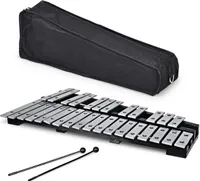 GOPLUS Faltbares Xylophon, Vibraphon mit 30 Tönen, Glockenspiel mit Schlägeln, auch als Pädagogisches Percussion Musikinstrument
