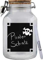 Spardose Geld Geschenk Ideen Beschriftung Transparent Größe XXL 3 Liter