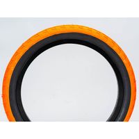 Lagos BMX Reifen 20 Zoll x 2,4 Zoll verschiedene Farbvarianten Nylon Street Park Stunt, Farbe:orange/schwarz, Ausführung:ohne Schlauch