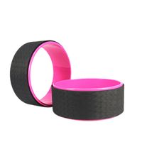 Matchu Sports Yoga-Rad - Schwarz/Pink - 13 cm - 33 cm - ABS