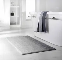 Dyckhoff Badteppich Colori 60 x 100 cm Grau 100% Bio Baumwolle