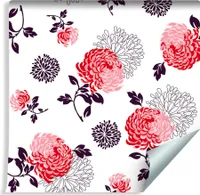 10m VLIES TAPETE Rolle Natur Chrysantheme BLUMEN XXL