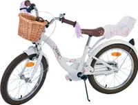 Volare Blossom Kinderfahrrad für Mädchen - 18 Zoll in Weiß für Kinder von 4 bis 7 Jahren
