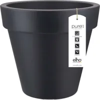 Elho Greenville Rund 40 - Blumentopf - Living Schwarz - Außen - Ø 39 x H 36.8 cm