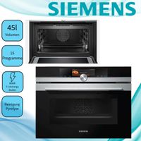 Siemens CM678G4S1 iQ700 Einbau-Kompaktbackofen mit Mikrowellenfunktion