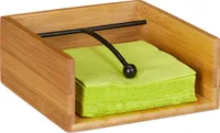 relaxdays Serviettenhalter Bambus