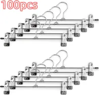 100 Stück Kleiderbügel Clip,Klammerbügel Metall,Anti-Rutsch Hosenbügel Metall Kleiderbügel Rockbügel