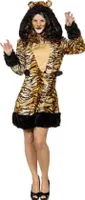 O9900-38-40 bunt y Damen Tiger Kleid Kostüm Gr.38-40