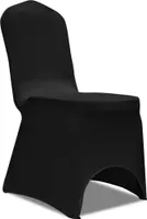 vidaXL Stretch Chair Cover 4 kusy Black