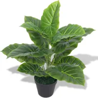 Sztuczna Kolokazja Jadalna (Taro) Z Doniczką, 45 Cm, Zielona Lumarko!