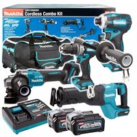 Makita Combo Kit 40Vmax Xgt (Ga005G+Df001G+Td001G+Jr001G) 2X4.0Ah +Adp010 +Bag