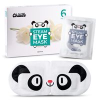 Chillife 6 Augenmasken Set mit Jasmin Duft I wärmende Augenmaske für Entspannung, Spa, Wellness I Hilft bei trockenen, geschwollenen Augen und dunklen Ringen I Steam Eye Mask mit Panda Design