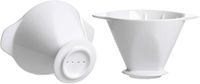 Ritzenhoff & Breker Porzellan Kaffeefilter Rio, Weiß, für Filtertüten der Größe 4, 14,5 x 14,5 x 11 cm