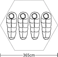 vidaXL 4-Personen-Zelt Grün