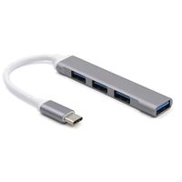 USB C 3.0 Hub Adapter 4-Port USB Verteiler Splitter 4-IN-1 Datenhub für Laptop Mac Apple Samsung Xiaomi HTC LG Lenovo Acer Honor Dell Asus Microsoft