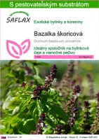 SAFLAX - Bazalka škoricová - Ocimum basilicum cinnamon - 200 Semená - S pestovateľským substrátom bez klíčkov