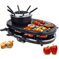 Syntrox Germany 3 in 1 Raclette-Grill-Fondue Appenzell für 8 Personen