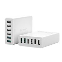 BlitzWolf BW-S15 USB nabíjačka, 6x USB , QC 3.0, 60 W, biela