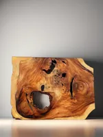 Holzplatte aus Tropenholz - Massive Tischplatte aus Regenbaumholz Platte 5 - 137x103x7,5 cm