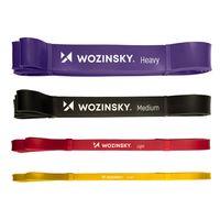 Wozinsky Long Exercise Resistance Bands 4er Set CrossFit Fitnessbänder (WRB4IN1)