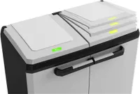 Keter Recyclingschrank Split Premium Grau und Schwarz 92 cm