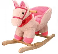 Adam Toys Hojdací kôň Jednorožec so zvukom - ružový